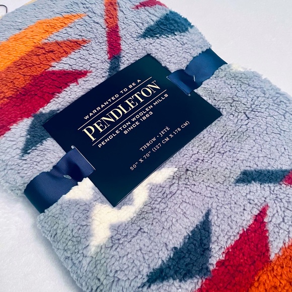 NEW!!  Pendleton Coyote Aztec Sherpa throw blanket - Picture 4 of 12